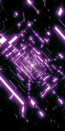 artistic abstract 3d black purple square tunnel ODQ4ODg1